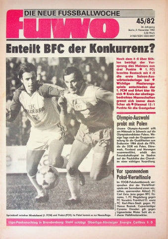 Fuwo Fussballwoche 45/1982
