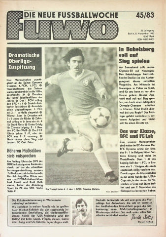 Fuwo Fussballwoche 45/1983