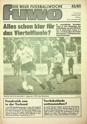 Fuwo Fussballwoche 45/1985