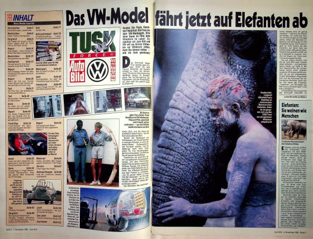 Inhaltsverzeichnis Auto Bild 45/1990