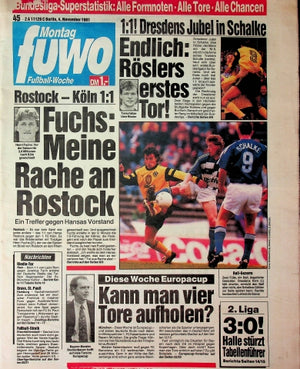 Fuwo Fussballwoche 45/1991