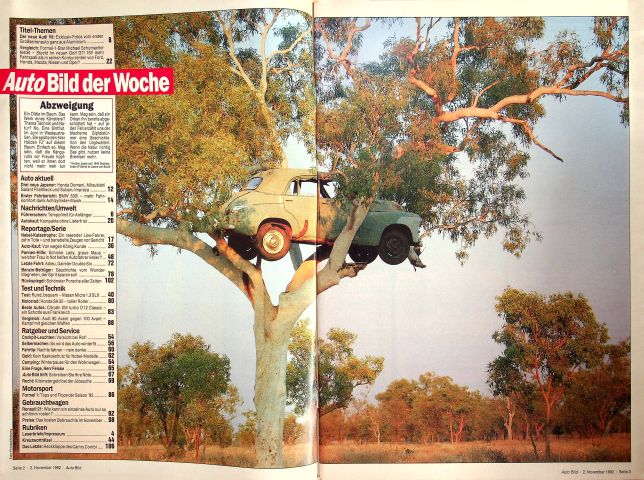 Inhaltsverzeichnis Auto Bild 45/1992