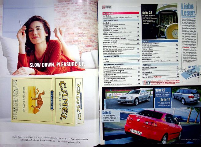 Inhaltsverzeichnis Auto Bild 45/2002