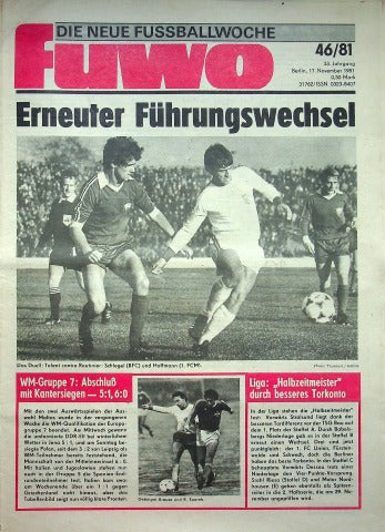 Fuwo Fussballwoche 46/1981