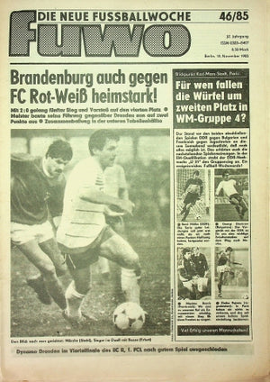 Fuwo Fussballwoche 46/1985
