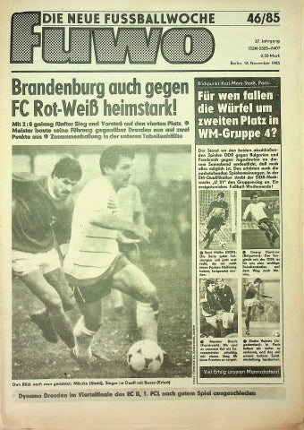 Fuwo Fussballwoche 46/1985