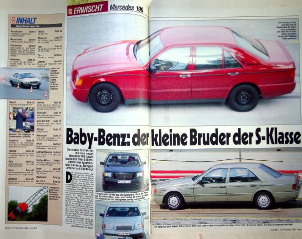Inhaltsverzeichnis Auto Bild 46/1989