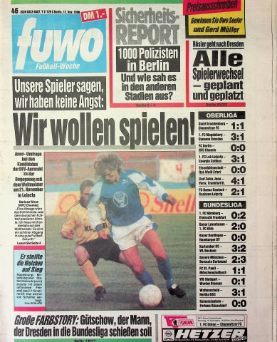 Fuwo Fussballwoche 46/1990