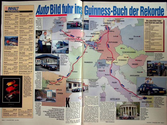 Inhaltsverzeichnis Auto Bild 46/1991