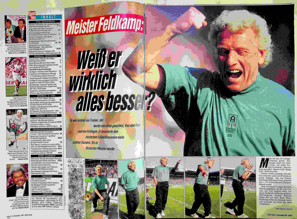Inhaltsverzeichnis Sport Bild 46/1991