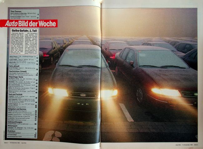 Inhaltsverzeichnis Auto Bild 46/1993
