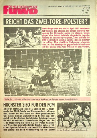 Fuwo Fussballwoche 47/1971