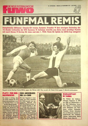 Fuwo Fussballwoche 47/1977