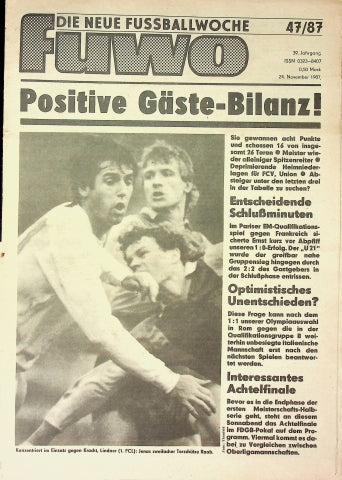 Fuwo Fussballwoche 47/1987