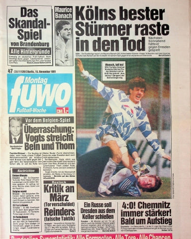Fuwo Fussballwoche 47/1991