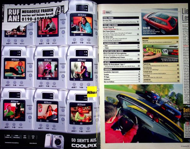 Inhaltsverzeichnis Auto Bild 47/2001