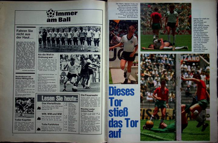 Inhaltsverzeichnis Kicker 48/1970