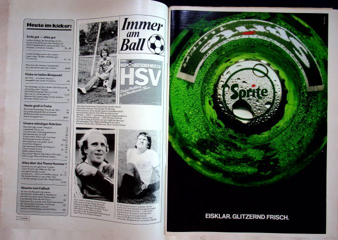Inhaltsverzeichnis Kicker 48/1979