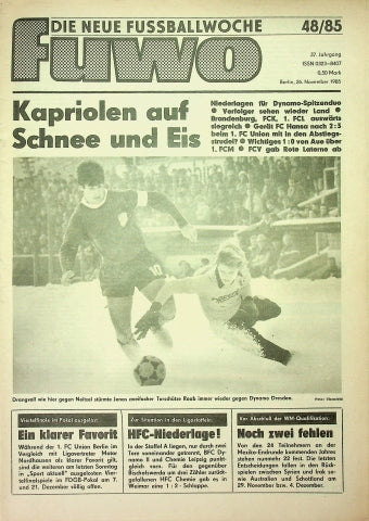 Fuwo Fussballwoche 48/1985