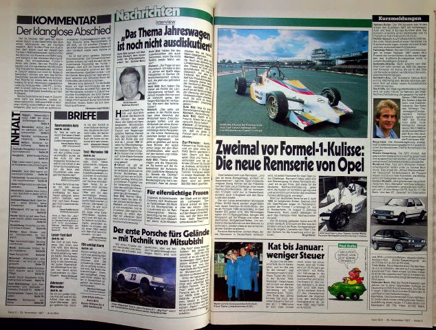Inhaltsverzeichnis Auto Bild 48/1987