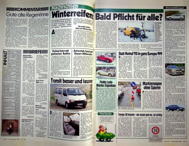Inhaltsverzeichnis Auto Bild 48/1988