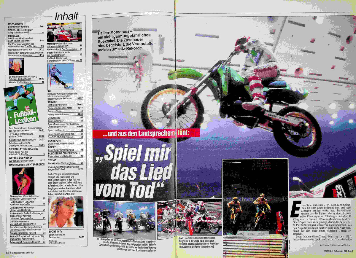 Inhaltsverzeichnis Sport Bild 48/1988