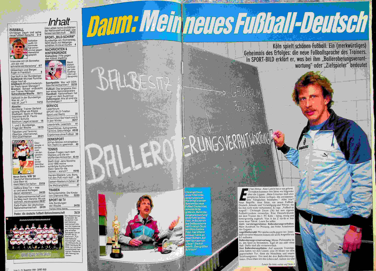 Inhaltsverzeichnis Sport Bild 48/1989