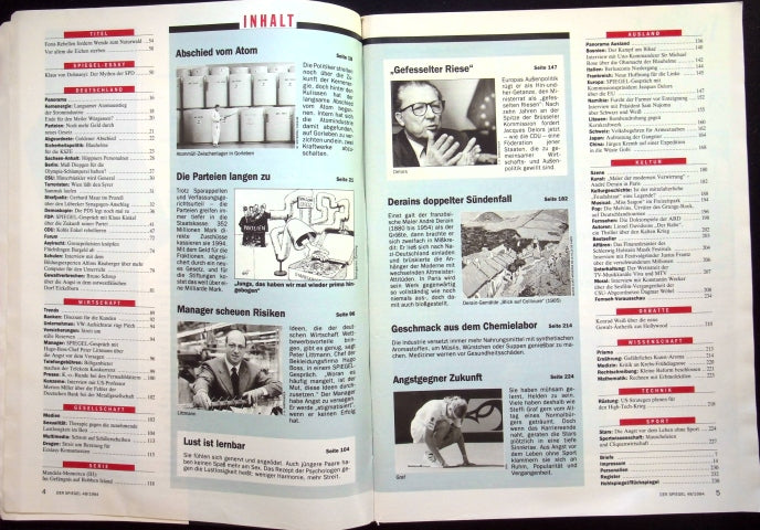 Inhaltsverzeichnis Spiegel 48/1994