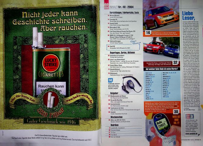 Inhaltsverzeichnis Auto Bild 48/2004