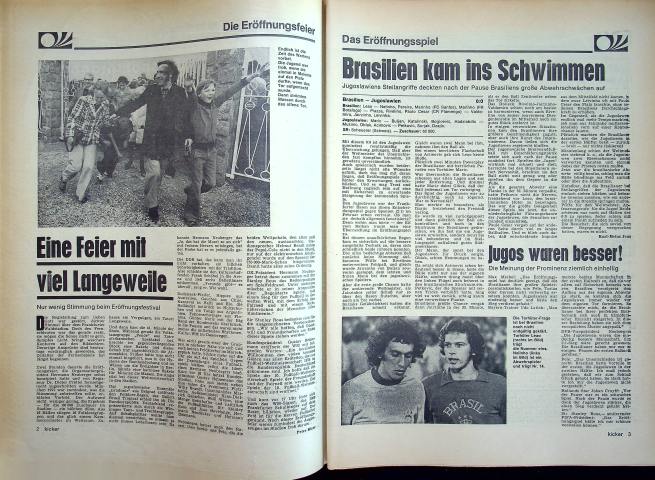 Inhaltsverzeichnis Kicker 49/1974
