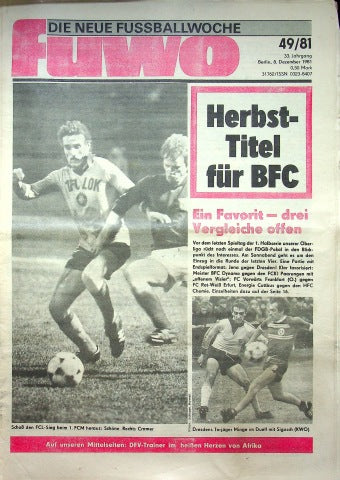 Fuwo Fussballwoche 49/1981