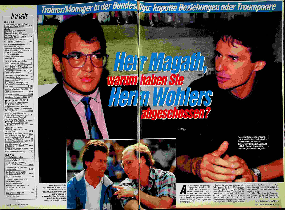 Inhaltsverzeichnis Sport Bild 49/1990