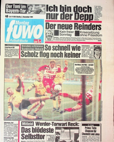 Fuwo Fussballwoche 49/1991