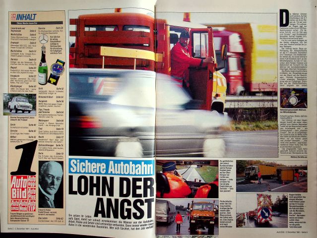 Inhaltsverzeichnis Auto Bild 49/1991