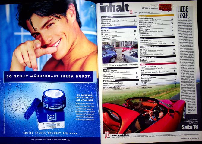 Inhaltsverzeichnis Auto Bild 49/2000