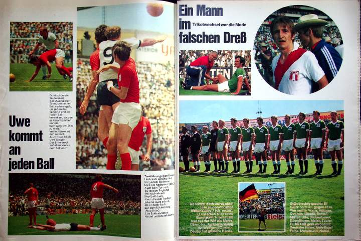 Inhaltsverzeichnis Kicker 50/1970