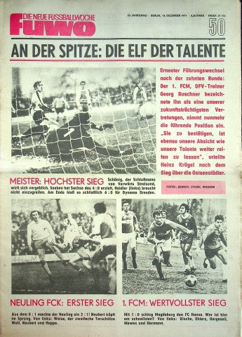 Fuwo Fussballwoche 50/1971