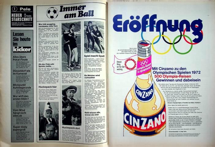 Inhaltsverzeichnis Kicker 50/1971