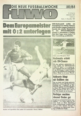 Fuwo Fussballwoche 50/1984