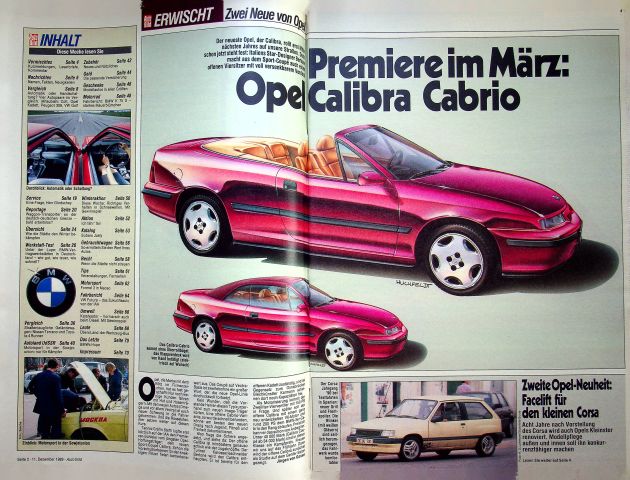 Inhaltsverzeichnis Auto Bild 50/1989