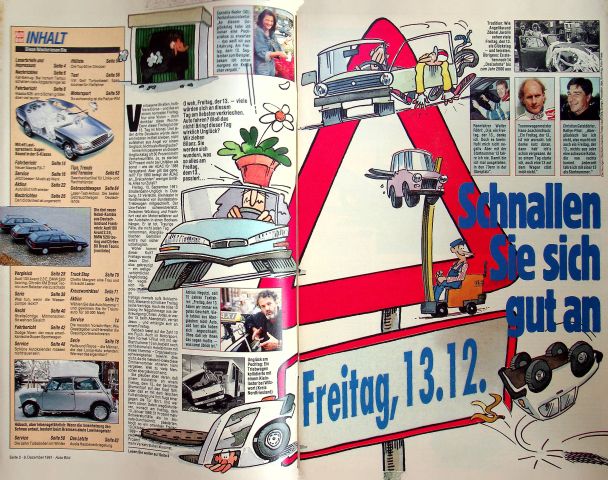 Inhaltsverzeichnis Auto Bild 50/1991