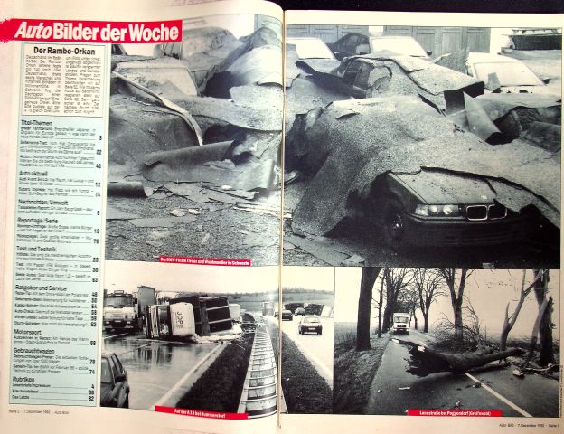 Inhaltsverzeichnis Auto Bild 50/1992