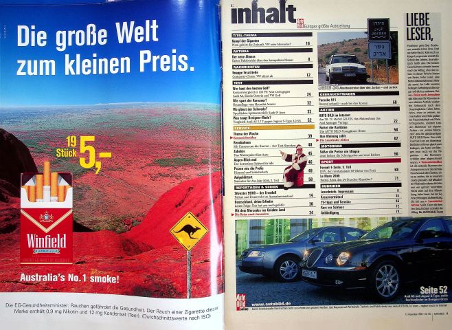 Inhaltsverzeichnis Auto Bild 50/1999