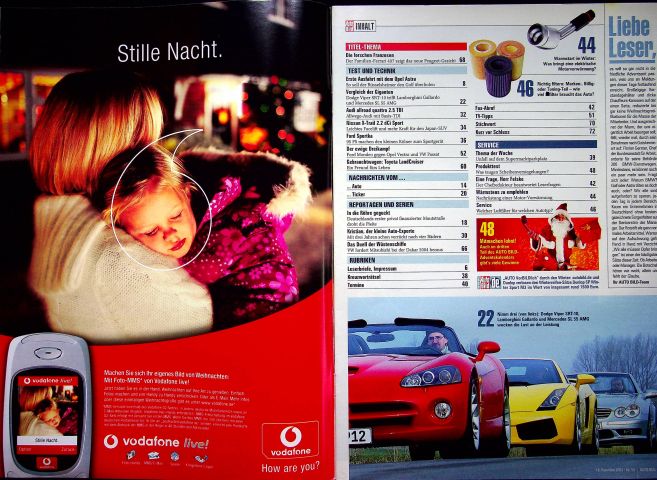 Inhaltsverzeichnis Auto Bild 50/2003