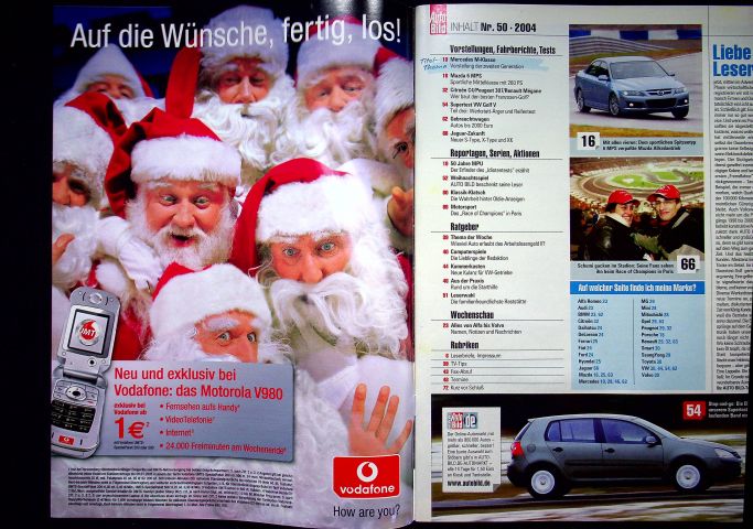 Inhaltsverzeichnis Auto Bild 50/2004
