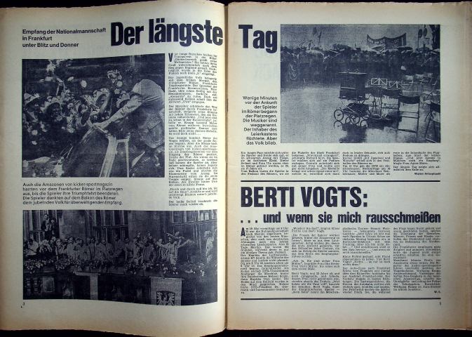 Inhaltsverzeichnis Kicker 51/1970