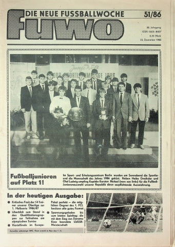 Fuwo Fussballwoche 51/1986