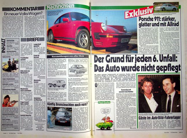 Inhaltsverzeichnis Auto Bild 51/1986