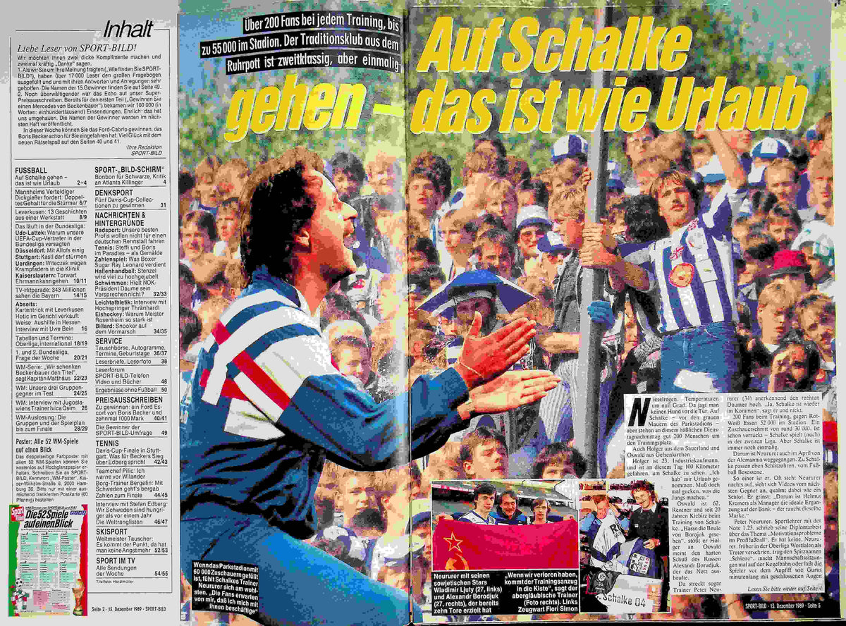 Inhaltsverzeichnis Sport Bild 51/1989