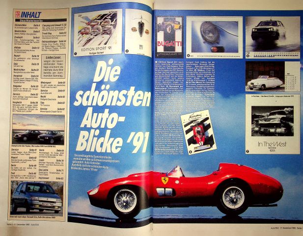Inhaltsverzeichnis Auto Bild 51/1990